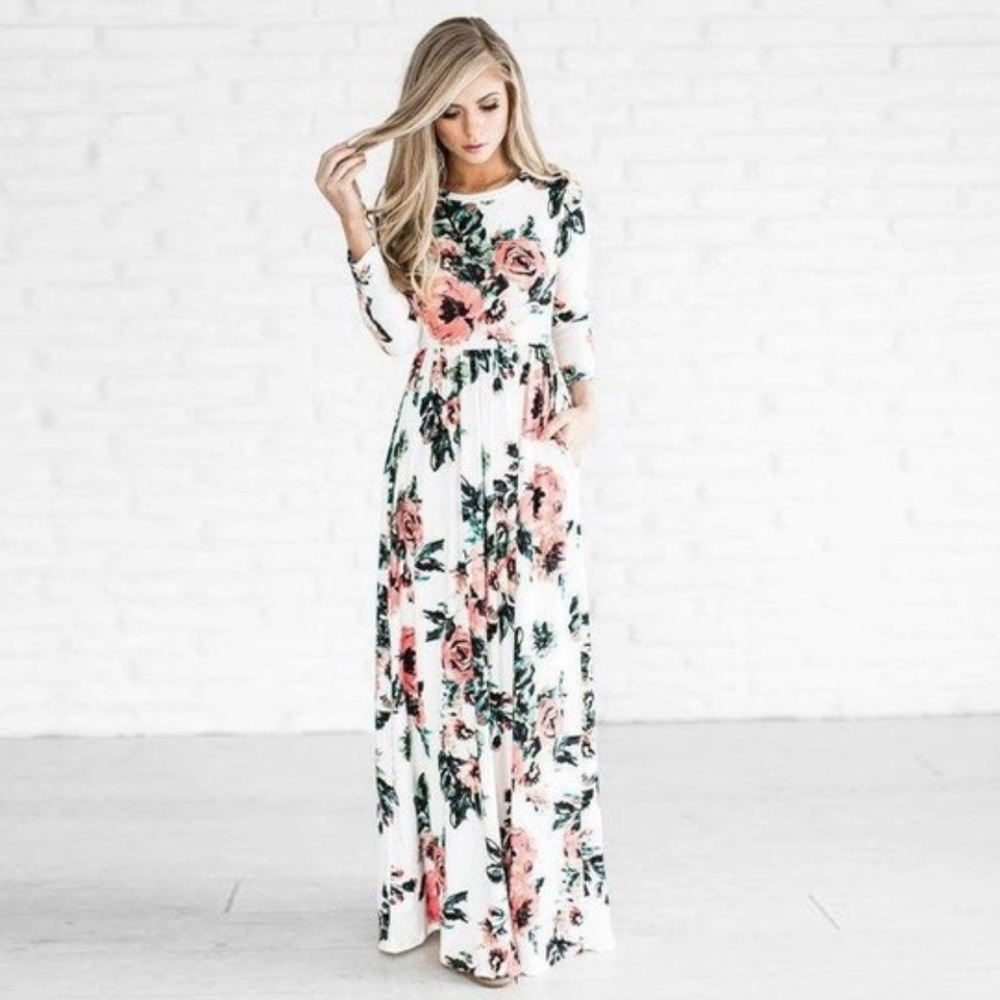 Jessakae white floral maxi dress